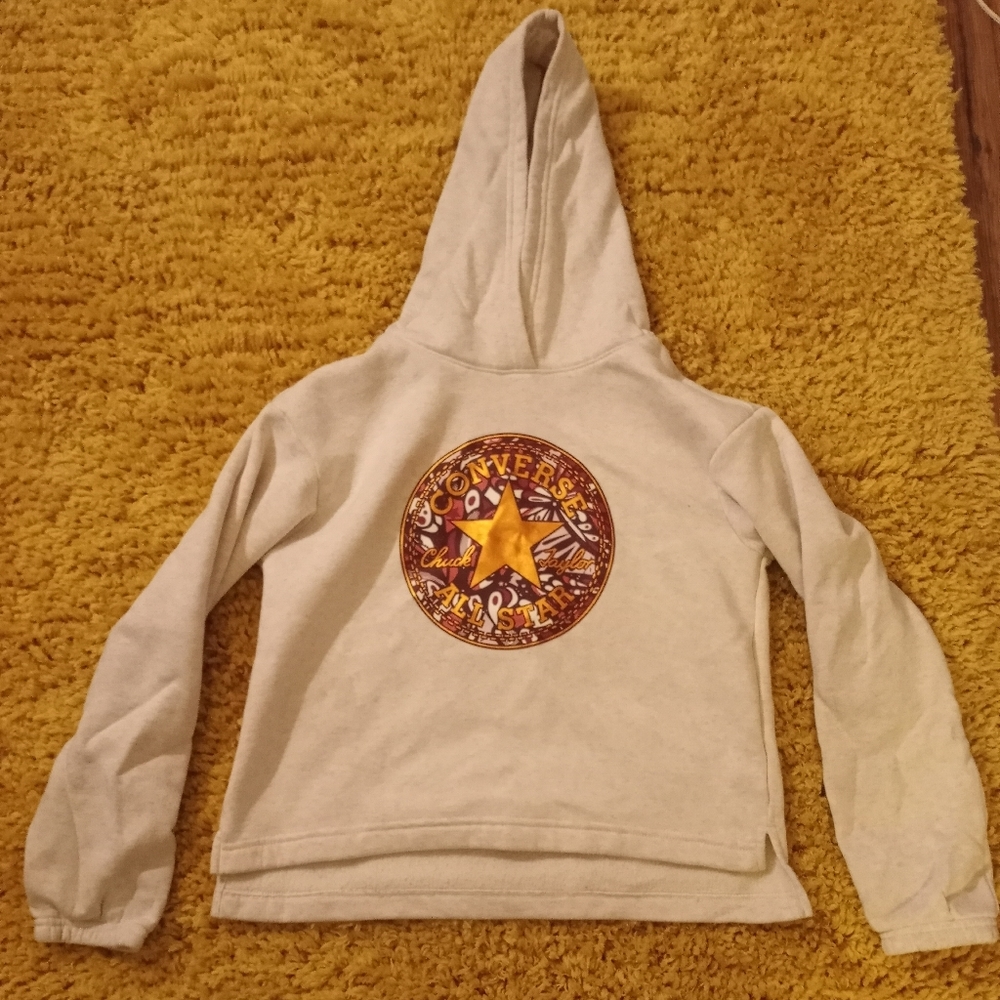 CONVERSE All Star Chuck Taylor Cropped Pullover Hoodie size 12-13yrs